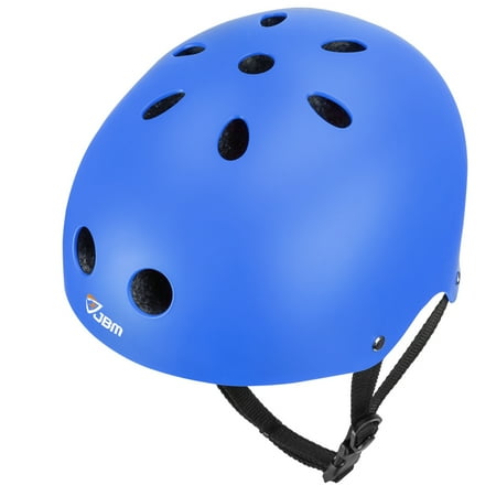 - JBM Skateboard Helmet CPSC ASTM Certified Impact Resistance Ventilation for Kids, Adult Multi-Sports Cycling Skateboarding Scooter Roller Skate Inline Skating Rollerblading Longboard (Blue/S)