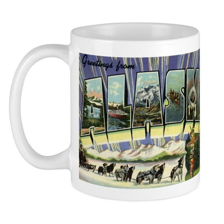 

CafePress - Greetings From Alaska Mug - Ceramic Coffee Tea Novelty Mug Cup 11 oz