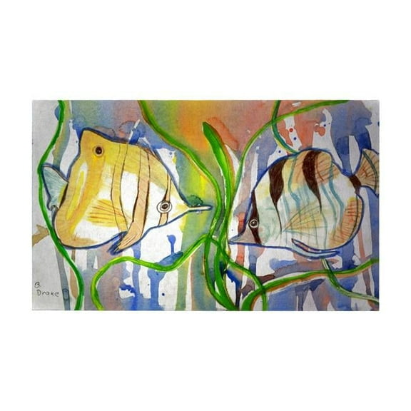 Betsy Drake DM305G Angelfish Door Mat - 30 x 50 in.