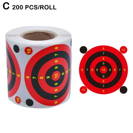CHENYA 250Pcs 2.9 Splatter Target Stickers Reactive Shooting Targets Stickers Reactive Paper Target Stickers Self Adhesive Target Roll for BB Gun Pellet Gun Airsoft Pistol Y0H9