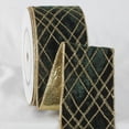 thumbnail image 2 of The Ribbon People Hunter Green and Gold Colored Diamond Patterned Craft Ribbon 3" x 20 Yards, 2 of 2