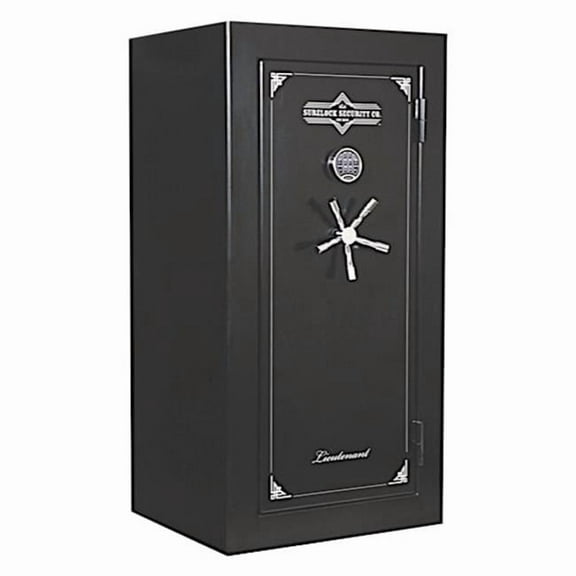 Surelock SRL3418952 25 Gun Surelock Lieutenant Fire-Resistant Safe with Electronic Lock, Black