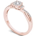 thumbnail image 2 of 1/4 Carat T.W. Diamond Criss-Cross Shank Cluster 10kt Rose Gold Engagement Ring, 2 of 5