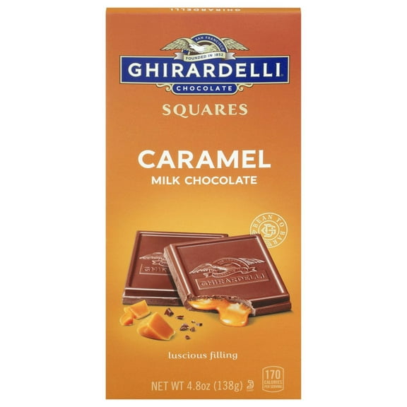 2 Pack - Ghirardelli Squares Caramel Milk Chocolate Bar - 4.8 oz Packaging may vary