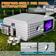 thumbnail image 4 of Jocisland 33x20x13 ft Large Inflatable Night Club Tent for Adults, 6 Windows & Movie Screen Hooks, Event Tent for Backyard Party, Silver, 4 of 10