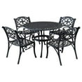 thumbnail image 1 of Homestyles Sanibel Aluminum 5 Piece Outdoor Dining Set in Black, 1 of 13