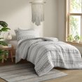 thumbnail image 4 of Gracie Mills Dorian Contemporary Striped Clipped Jacquard Comforter Set - GRACE-15543, 4 of 5