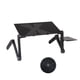 thumbnail image 1 of Mesa para computadora portátil Soporte para computadora portátil ajustable de 15 kg Soporte para computadora plegable de metal 360 °, Negro, Ventilador de enfriamiento Monstrate EL002596-03, 1 of 2