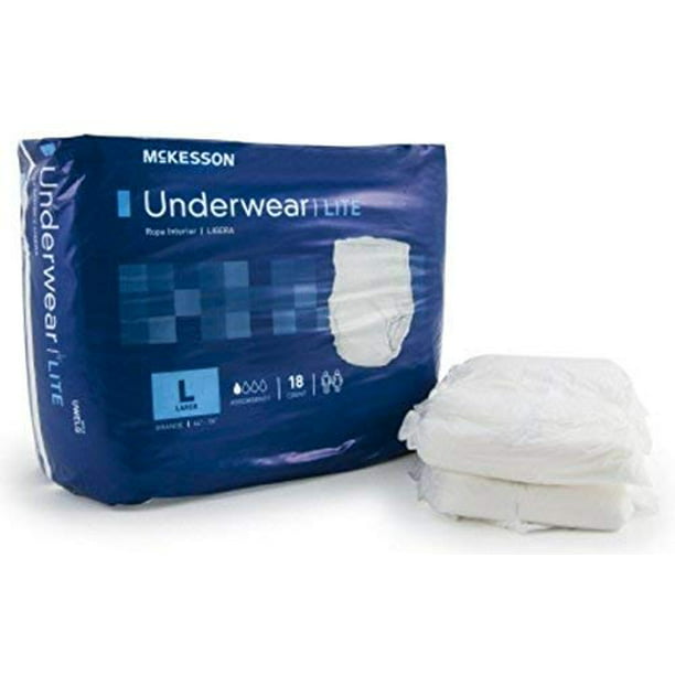Mckesson Adult Disposable Absorbent Underwear, Lite Pull On, Light ...