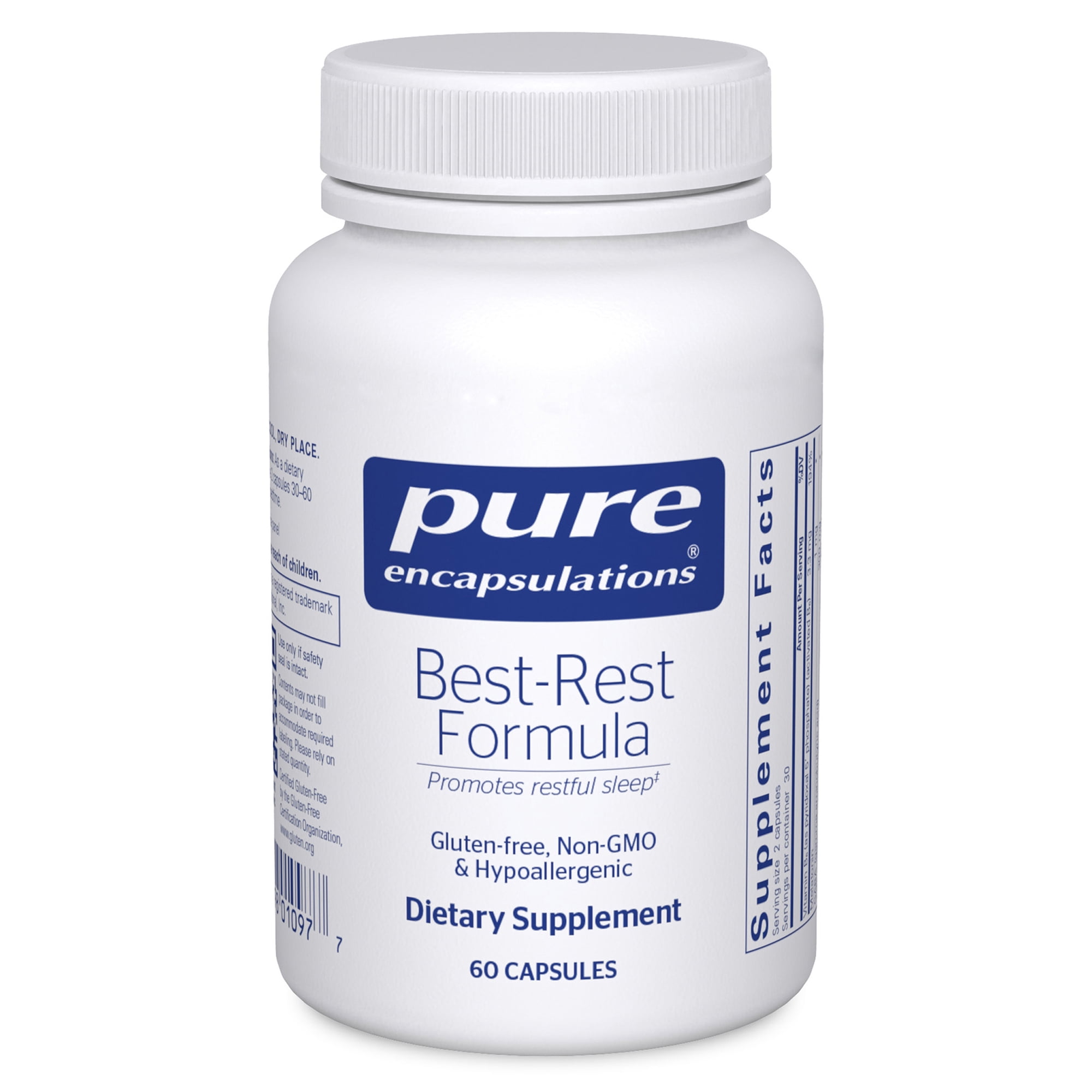 Pure Encapsulations Best-Rest Formula - Supports Restful Sleep - For Relaxation* - Restful Sleep Supplement - Non-GMO & Vegan - 60 Capsules