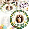 thumbnail image 2 of TIELUTT Round Easter Bunny Shaped Welcome Mat 2026 Easter Absorbent and Wear Mat Round Easter Rug Leather Throw Blanket Furry Rugs Fuzzy Blanket for Bed Loose Knit Blanket Washable Carpets for Living, 2 of 8