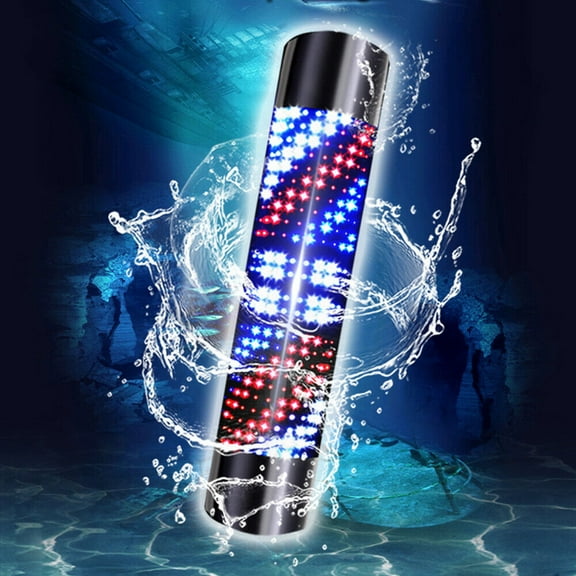 70*15*10cm Acrylic Barber Sign Rotating LED Pole Light Red Blue White Stripes Wall Lamp Hair Salon