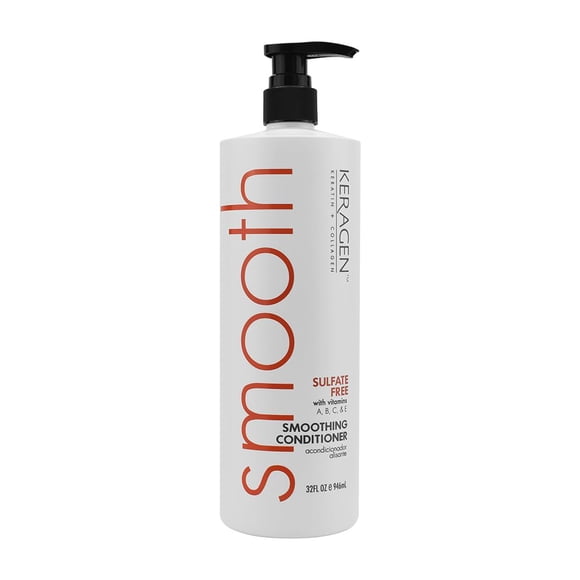 KERAGEN - Acondicionador suavizante con queratina y colágeno para todo tipo de cabello sin sulfato 32 Oz - Hidrata fortalece protege el color y repara - Pantenol vitaminas y aceite de jojoba