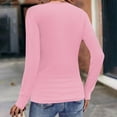 thumbnail image 4 of Gglogagt Women's Deep V Neck 3/4 Sleeve Cross Surplice Wrap Tops Pink XL, 4 of 6