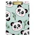 thumbnail image 1 of FMSHPON Panda Bamboo Clipboard Hardboard Wood Nursing Clip Board and Pull for Standard A4 Letter 13x9 inches, 1 of 8