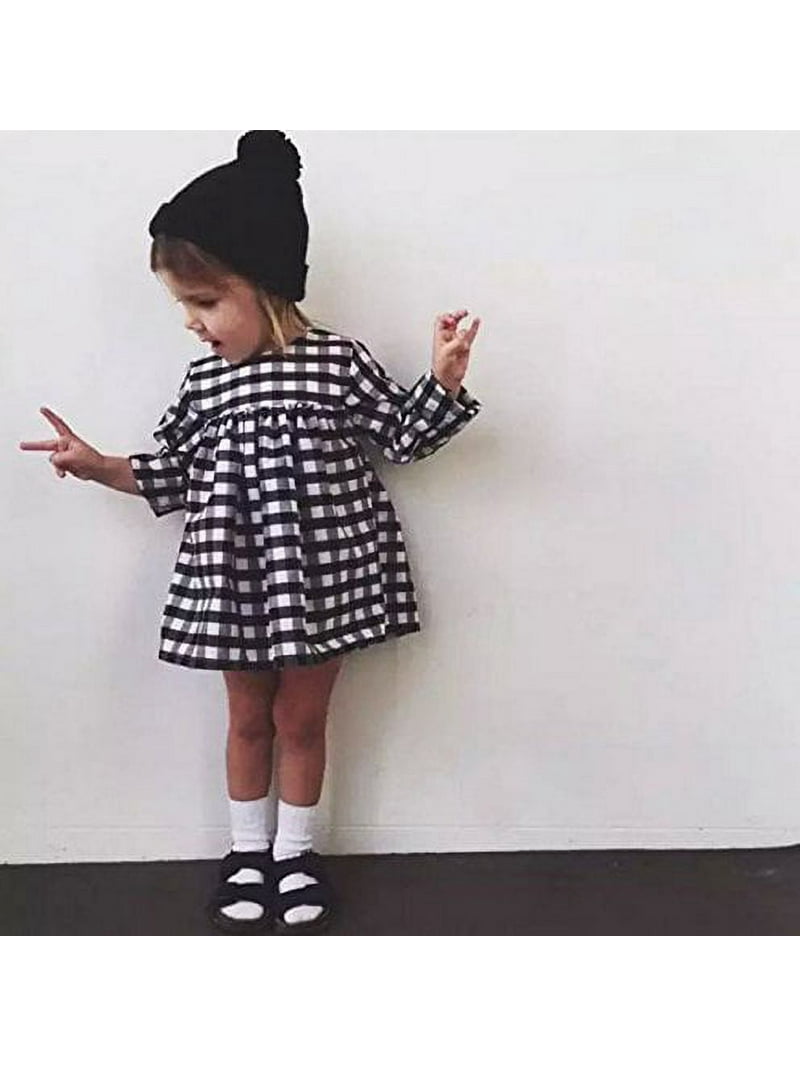 blue dress for baby girl Blair Checkered Dress