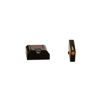 Truglo TG13GLAPC Brite-Site TFX Pro Day/Night Sights Fits Glock 17/17L/19/22/23/24/26/27/33/34/35/38/39 Tritium/Fiber Optic Green w/Orange Outline Front Adjustable U-Notch Green Rear (Best Adjustable Sights For Glock)