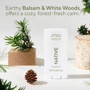 Native Deodorant For Men, Aluminum Free, Solid Deodorant Stick, Balsam & White Woods, 2.65 oz