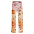 thumbnail image 5 of RUPKUL Ultra-Soft Halloween Pajama Pants Women Thin Comfy Drawstring PJ Pants Womens Lounge Pants Trousers, Earthy Yellow, S, 5 of 6