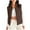 Brown, variant on Hueook Winter Vest for Women Lightweight Warm Winter Coats Polar Soft Vests Outerwear with Zip Up Pockets Sleeveless Jacket for Winter 50% Off Clearance