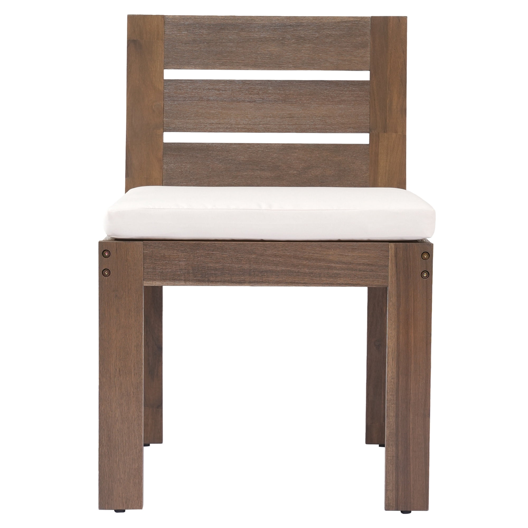 MAYEERTY 7-Piece Acacia Wood Outdoor Dining Set – Patio Table and Chairs with Cushions, Ideal for Balcony, Backyard, or Garden, Natural Finish