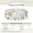 thumbnail image 6 of ZNDUO Golden Pine Branch Texture Christmas Pattern Round Tablecloth, Anti-fouling and Anti-wrinkle Washable Polyester Table Cloth, 60 inch, 6 of 8
