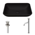 thumbnail image 5 of VIGO Matte Shell Sottile Glass Rectangular Vessel Bathroom Sink in Black with Cass Faucet and Pop-Up Drain in Brushed Nickel-VGT2047, 5 of 14
