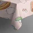 thumbnail image 3 of Red Mushroom Cartoon Light Pattern Rectangle Tablecloth 60"x84",Waterproof Polyester Rectangle Table Cloth, Wipeable Spillproof Polyester Tablecloth for Dining, Camping, Indoor and Outdoor, 3 of 5
