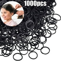 Zenghuiiii Small Rubber Bands for Crafts Mini Rubber Bands Soft Elastic Bands Small Tiny Black Rubber Bands For Kids Hair Braids Hair Wedding Hairstyle (1000 Pieces Black)