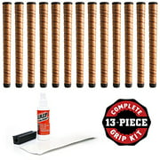 Winn Dritac Wrap Oversize +1/8" Copper Golf Grip Kit with Tape Solvent Vise Clamp (13 Piece)