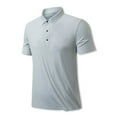 thumbnail image 2 of DDAPJ pyju Mens Big and Tall Polos Shirts Breathable Ice Silk Stretch Shirt Short Sleeve Performance Moisture Wicking Golf Poloss Basic Solid Casual Sports Collared T-shirt Gray XXXXL, 2 of 9