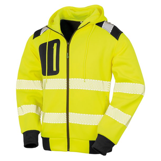 Result Genuine Recycled - Sudadera con Cremallera Robust Safety para Hombre (Amarillo Fluorescente) Result Genuine Recycled UTBC4845_fluorescentyellow