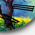 thumbnail image 3 of Designart 'Summer Forest With River And Waterfall' Traditional Wall Clock, 3 of 5