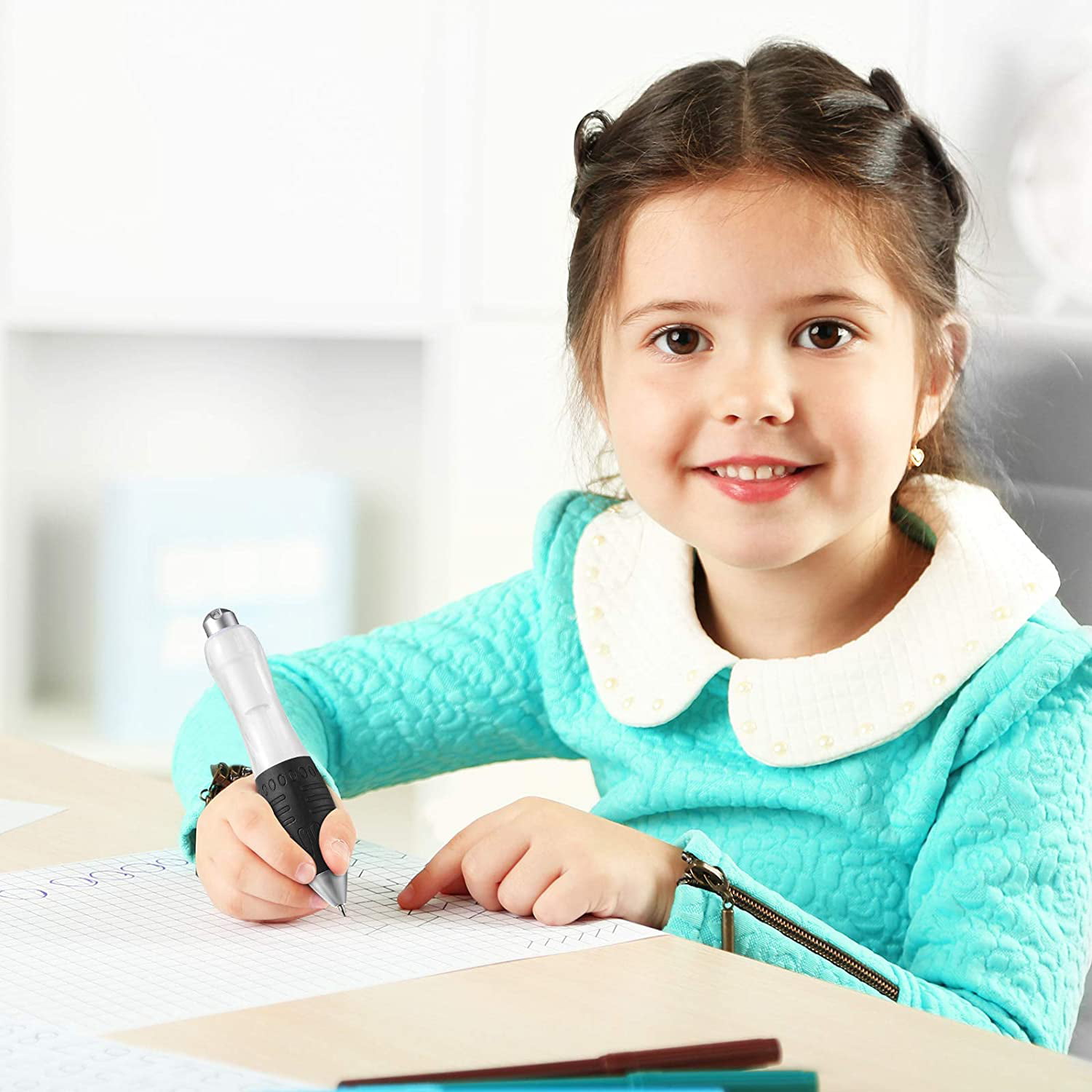 BIC Kids Learner Handwriting Retractable Ballpoint Pens School Infants Blue 
