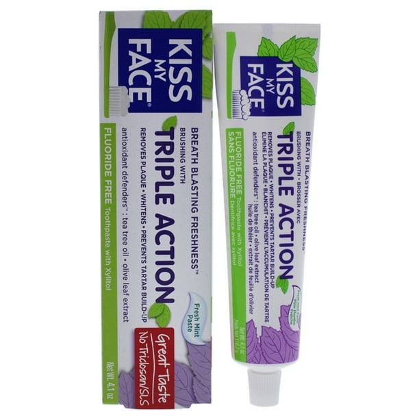 Triple Action FluorideFree Toothpaste Fresh Mint by Kiss My Face for