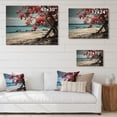 thumbnail image 4 of Designart "Rosy and Cyan Seashore" Nautical & Beach Print on Natural Pine Wood, 4 of 5