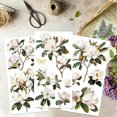 thumbnail image 6 of 3pcs/set White Magnolia Rub on Transfers for Crafts and Furniture 6x12 inch Flower Decor Transfer Stickers Vintage Floral Transfers for Wood Furniture Scrapbooking Home Decorations, 6 of 9