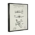 thumbnail image 3 of Stupell Industries Detailed Plane Aircraft Chart Graphic Art Jet Black Floating Framed Canvas Print Wall Art, Design by Karl Hronek, 3 of 6