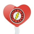 thumbnail image 2 of Justice League The Flash Athletic Logo Heart Love Cupcake Picks Toppers Decoration Set of 6, 2 of 7