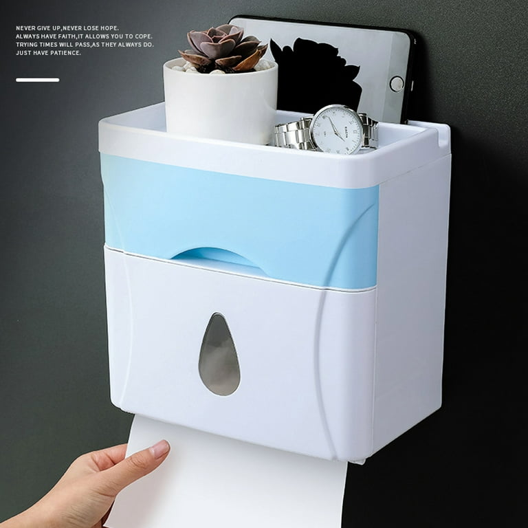 Wall mounted Bathroom Roll Paper Holder Waterproof Plastic Toilet Tissue  Boxes