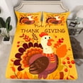 thumbnail image 2 of Feelyou Autumn Turkey Child Twin Sheet Sets, Thanksgiving Day Bedding, 3 Pieces, 2 of 7