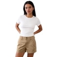 thumbnail image 5 of Women's A-Line Shorts with Zipper and Button Closure, Solid Color Casual Shorts, 5 of 5