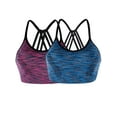 thumbnail image 2 of YouLoveIt Women Sports Bra, 2 pack Women Ladies Sports Bra Crop Tops Sexy Beauty Back Sports Bra Workout Sports Bras Cross Back Padded Sports Bras Yoga Bra with Removable Cups, 2 of 7