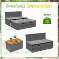 thumbnail image 4 of Homall Powder-Coated Alloy Steel Outdoor Daybed with Storage, White / Gray / Dark Blue, 4 of 8