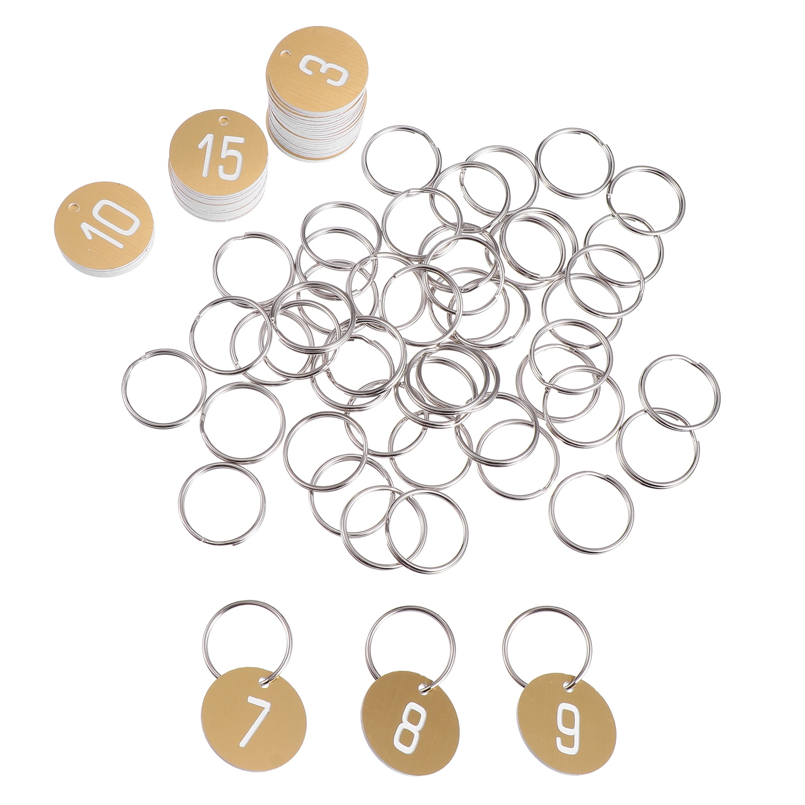 3 Count Key Tags with Labels Number Plate Numbered
