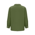 thumbnail image 6 of BXINGOHAI Button Down Shirts for Women Dress Shirts Cotton Long Sleeve Collared Blouse Work Business Casual Tops Army Green 2XL, 6 of 6