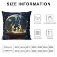 thumbnail image 5 of BANET Deep Blue Scene Bethlehem Star Decorative Throw Pillow Cover, Christmas Square Pillowcase Blended Double-Sided No Inserts for Bedroom Living Room 24x24in, 5 of 5