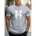 thumbnail image 6 of M And Reflection Graphic Print, Men's Novel Graphic Design T-shirt, Casual Comfy Tees For Summer, Men's Clothing Tops For Daily Activities, 6 of 9