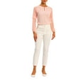 thumbnail image 2 of Unique Bargains Women's Chiffon Semi Sheer Long Sleeves Keyhole Neck Blouse S Light Pink, 2 of 6