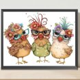 thumbnail image 3 of Pintura de diamante 5D DIY, taladro redondo completo, kit de pollo divertido, decoración del hogar, 40x30cm, 3 of 9